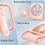 EasyAcc Ventilador de Mesa Pequeño, Mini Ventilador Silencioso USB Recargable 2000mAh con 4 Velocidades, 225° Plegable Portátil
