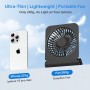 EasyAcc Ventilador de Mesa Pequeño, Mini Ventilador Silencioso USB Recargable 2000mAh con 4 Velocidades, 225° Plegable Portátil