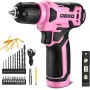 DEKOPRO Taladro Atornillador Inalámbrico 8V, con 10MM Portabrocas, LED Luz, Cable de Carga Tipo C, Accesorios 42 Piezas, Taladro