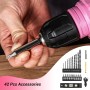 DEKOPRO Taladro Atornillador Inalámbrico 8V, con 10MM Portabrocas, LED Luz, Cable de Carga Tipo C, Accesorios 42 Piezas, Taladro
