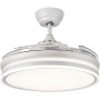 FABRILAMP - Ventilador de Techo con Luz LED 36W | Motor DC Modelo BAYOMO | Aspas Retráctiles | 3 Tonalidades | 6 Velocidades |