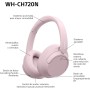Sony WH-CH720N Auriculares Inalámbricos Bluetooth Noise Cancelling de Diadema, Sonido de , modo Sonido Ambiente, Diseño Ligero,