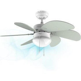 Cecotec Ventilador de techo EnergySilence 3600 Vision Mint. 50 W, Diámetro 92 cm, Lámpara, 3 Velocidades, 6 Aspas reversibles,