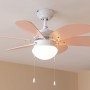 Cecotec Ventilador de techo EnergySilence 3600 Vision Mint. 50 W, Diámetro 92 cm, Lámpara, 3 Velocidades, 6 Aspas reversibles,
