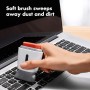 OXO Good Grips Cepillo Sweep & Swipe para limpiar el teclado del ordenador, color blanco