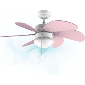 Cecotec Ventilador de techo EnergySilence 3600 Vision Purple. 50 W, Diámetro 92 cm, Lámpara, 3 Velocidades, 6 Aspas reversibles,