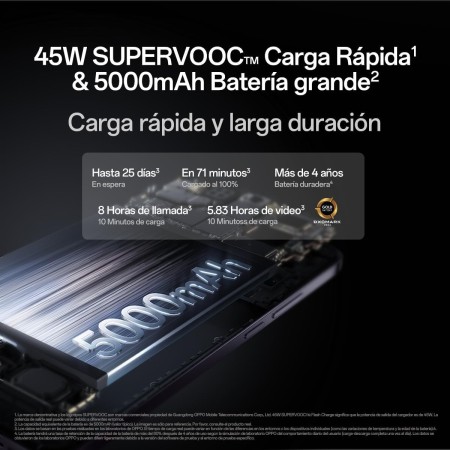 OPPO Reno12F 4G - Smartphone Libre con IA, 16GB (8GB+8GB) 256GB, Pantalla 2.5D AMOLED 6.7", Cámara 50+8+32 MP, Android, IP64,