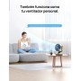 Dreo Ventilador de mesa inteligente, 28 dB, diámetro de 18 cm, 4 velocidades, 5 modos, temporizador 12h, oscilación 120° + 90°,