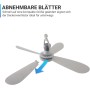 Ventilador de techo portátil, 220 V - 240 V / 5 W, 42 cm de diámetro, con gancho e interruptor, bajo consumo