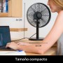 Mellerware - Ventilador de Pie Brizy Stand 50W | Diseño en Aluminio | 5 Aspas 40cm Metálicas | Oscilación | 3 Velocidades |