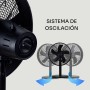 Mellerware - Ventilador de Pie Brizy Stand 50W | Diseño en Aluminio | 5 Aspas 40cm Metálicas | Oscilación | 3 Velocidades |