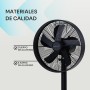 Mellerware - Ventilador de Pie Brizy Stand 50W | Diseño en Aluminio | 5 Aspas 40cm Metálicas | Oscilación | 3 Velocidades |