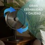 Mellerware - Ventilador de Pie Brizy Stand 50W | Diseño en Aluminio | 5 Aspas 40cm Metálicas | Oscilación | 3 Velocidades |