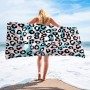 Surwin Toalla de Playa Grande, Microfibra Leopardo Impresión Secado Rápido Toalla de Piscina Toalla de Arena Antiadherente para