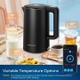 Aigostar Benjamin - Inteligente Hervidor de Agua Temperatura Regulable de 40°C a 100°C, Conexión Wi-Fi, Alexa y Google Home.