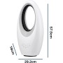 Max Star Ventilador sin Aspas con Mando a Distancia 3 Velocidades Purificador de Aire Oscilante Temporizador Luces LED