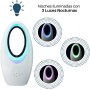 Max Star Ventilador sin Aspas con Mando a Distancia 3 Velocidades Purificador de Aire Oscilante Temporizador Luces LED