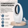 Max Star Ventilador sin Aspas con Mando a Distancia 3 Velocidades Purificador de Aire Oscilante Temporizador Luces LED