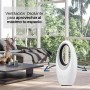 Max Star Ventilador sin Aspas con Mando a Distancia 3 Velocidades Purificador de Aire Oscilante Temporizador Luces LED