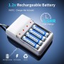 1100mAh AAA Ni-MH Pilas Recargables de 1,2V para los Equipos Domésticos con Estuches de Almacenamiento (8 Piezas)