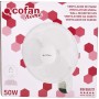Cofan Ventilador de pared con temporizador y mando a distancia | Potencia de 50 W | Con tres Velocidades | Color Blanco