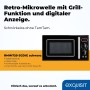 Exquisit® Microondas Retro, 20L, 700W, 5 Niveles de Potencia, Grill 1000W, Color Crema, Funciones Microondas-Grill,