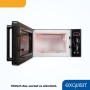 Exquisit® Microondas Retro, 20L, 700W, 5 Niveles de Potencia, Grill 1000W, Color Crema, Funciones Microondas-Grill,