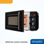 Exquisit® Microondas Retro, 20L, 700W, 5 Niveles de Potencia, Grill 1000W, Color Crema, Funciones Microondas-Grill,
