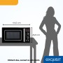Exquisit® Microondas Retro, 20L, 700W, 5 Niveles de Potencia, Grill 1000W, Color Crema, Funciones Microondas-Grill,