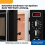 Exquisit® Microondas Retro, 20L, 700W, 5 Niveles de Potencia, Grill 1000W, Color Crema, Funciones Microondas-Grill,