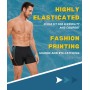 AMZSPORT Bañador de Hombre Secado Rápido Bañadores Boxer con Cordón