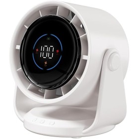 Ventilador de mesa silenciosa,Batería 5000mAh,Pantalla LED,1-100 velocidades,Potente flujo de aire,Función giratoria