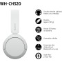 SONY Auriculares de Diadema inalámbricos Bluetooth WH-CH520, Sonido, diseño Ligero, 50 h de batería, Carga rápida, Ecualizador,