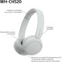 SONY Auriculares de Diadema inalámbricos Bluetooth WH-CH520, Sonido, diseño Ligero, 50 h de batería, Carga rápida, Ecualizador,