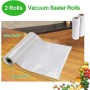 Bolsas de Vacío para Alimentos, 100 Bolsas 15x25cm(0.49' x 0.82') Bolsas para envasar al vacio, Sin BPA, Bolsas de Vacio