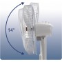 Honeywell Advanced QuietSet Ventilador de Pie Oscilante, 5 Ajustes de Velocidad, Función de Temporizador, Oscilación de 70°,