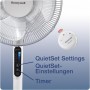Honeywell Advanced QuietSet Ventilador de Pie Oscilante, 5 Ajustes de Velocidad, Función de Temporizador, Oscilación de 70°,
