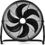 TIENDA EURASIA – Ventilador | de Suelo | 6 Aspas de Metal | Color Negro | 100W | Ø 51 cm | Base 17 cm | 54 cm de Alto | 3