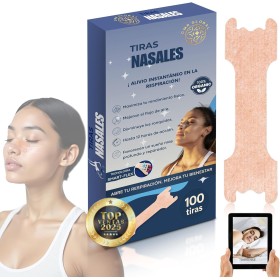 100 PCS - Tiras Nasales Antironquidos para Dormir. Anti Ronquidos Nariz, Antirronquidos Para una Mejor Respiración al Dormir.