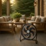 TIENDA EURASIA – Ventilador | de Suelo | 6 Aspas de Metal | Color Negro | 100W | Ø 51 cm | Base 17 cm | 54 cm de Alto | 3