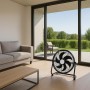 TIENDA EURASIA – Ventilador | de Suelo | 6 Aspas de Metal | Color Negro | 100W | Ø 51 cm | Base 17 cm | 54 cm de Alto | 3
