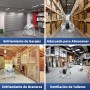 Aigostar Ventilador Industrial, 3 Aspas Metálicas de 18", Ventilador suelo, 3 Velocidades, Ajustable 135º, Potente 100 W, Diseño
