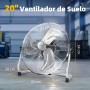 Aigostar Ventilador Industrial, 3 Aspas Metálicas de 18", Ventilador suelo, 3 Velocidades, Ajustable 135º, Potente 100 W, Diseño