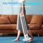 Aigostar Ventilador de Torre, Silencioso, 3 Velocidades, Oscilación de 85º, 82cm de Alto, Fácil Instalación, 45W, Bajo consumo