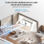 Aigostar Ventilador de Pie Silencioso 23dB con Mando, Motor DC, 24W Circulador Ventiladores Bajo Consumo, Oscilación 135°+85°, 9