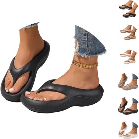 Chanclas Playa Mujer Verano Chanclas Piscina Sandalias Mujer Verano Comodas Sandalias Flip Flop Moda TacóN Inclinado Caucho