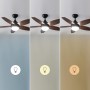 Cecotec Ventilador de Techo con Luz EnergySilence Aero 495. 55 W, Diámetro 42” con 5 Aspas Reversibles, Luz LED, Mando a
