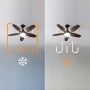 Cecotec Ventilador de Techo con Luz EnergySilence Aero 495. 55 W, Diámetro 42” con 5 Aspas Reversibles, Luz LED, Mando a