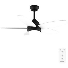 Cecotec Ventilador de Techo con Luz EnergySilence Aero 4200 Black&LightWood. 53W, Diámetro 42”, Luz LED de 15W en 3 Tonos, Mando