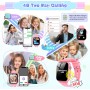 4G GPS Reloj Inteligente Niños, Smartwatch para Niños Niñas con Llamadas, SOS, Modo Clase, WIFI, Videollamada, Chat, Juegos,